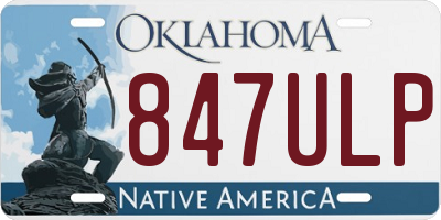 OK license plate 847ULP