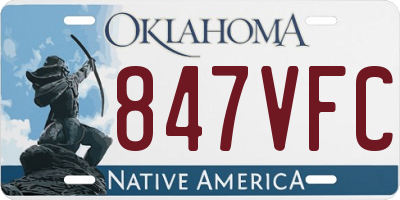 OK license plate 847VFC