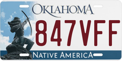 OK license plate 847VFF