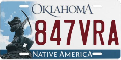 OK license plate 847VRA