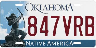 OK license plate 847VRB