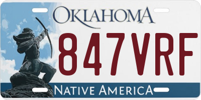 OK license plate 847VRF