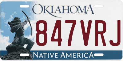 OK license plate 847VRJ