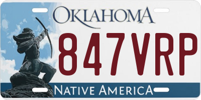 OK license plate 847VRP