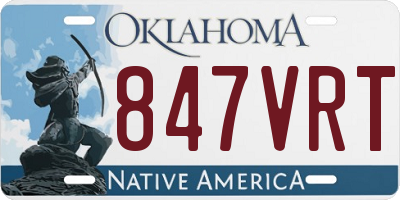 OK license plate 847VRT
