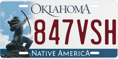 OK license plate 847VSH