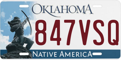 OK license plate 847VSQ