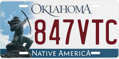 OK license plate 847VTC