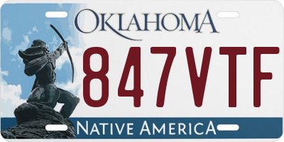 OK license plate 847VTF