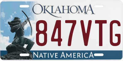 OK license plate 847VTG