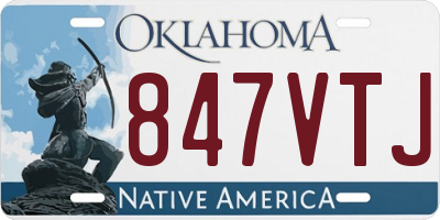 OK license plate 847VTJ