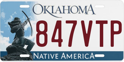 OK license plate 847VTP