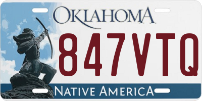 OK license plate 847VTQ