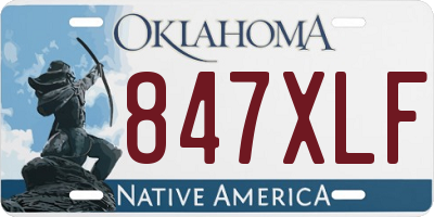 OK license plate 847XLF