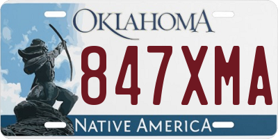 OK license plate 847XMA