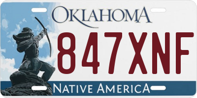 OK license plate 847XNF
