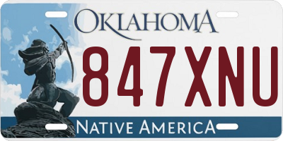 OK license plate 847XNU