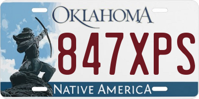 OK license plate 847XPS
