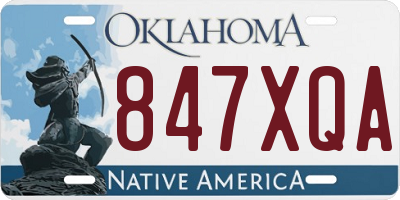 OK license plate 847XQA