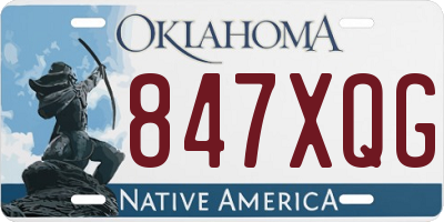 OK license plate 847XQG