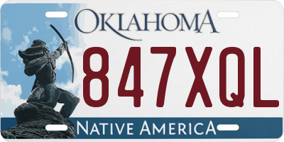 OK license plate 847XQL