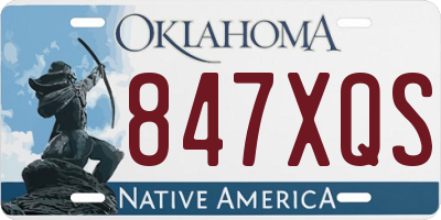 OK license plate 847XQS