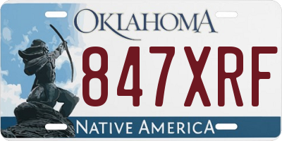 OK license plate 847XRF