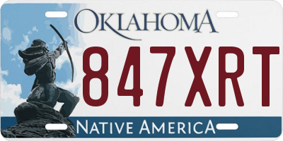OK license plate 847XRT