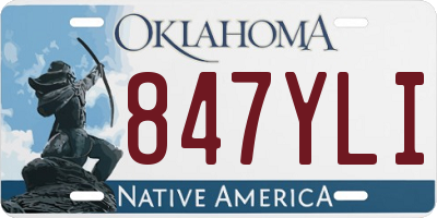 OK license plate 847YLI