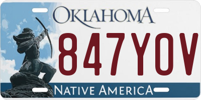 OK license plate 847YOV