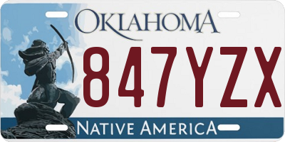 OK license plate 847YZX
