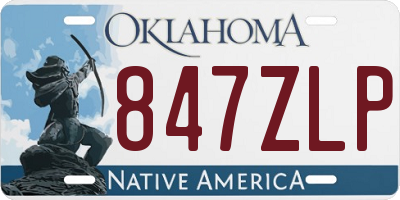 OK license plate 847ZLP