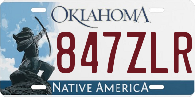 OK license plate 847ZLR