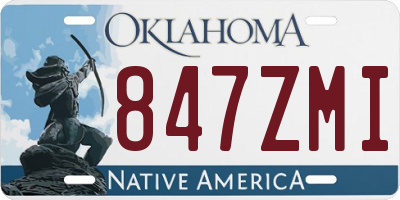 OK license plate 847ZMI