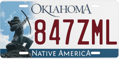 OK license plate 847ZML
