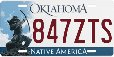 OK license plate 847ZTS