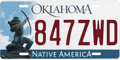 OK license plate 847ZWD