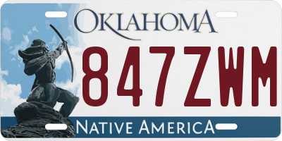 OK license plate 847ZWM