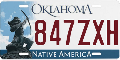 OK license plate 847ZXH
