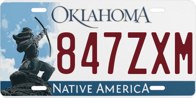 OK license plate 847ZXM