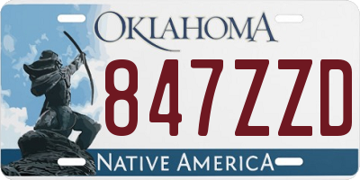 OK license plate 847ZZD
