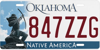 OK license plate 847ZZG