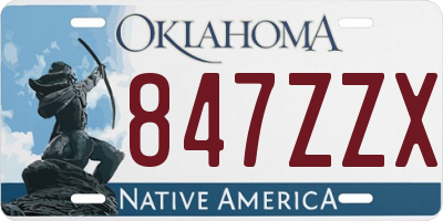 OK license plate 847ZZX