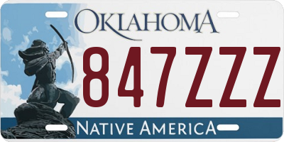 OK license plate 847ZZZ