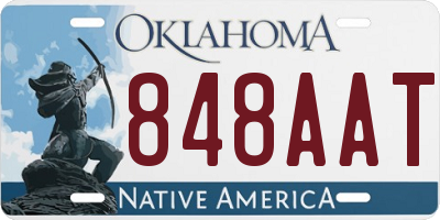 OK license plate 848AAT