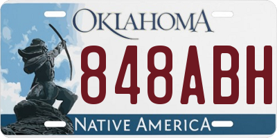 OK license plate 848ABH