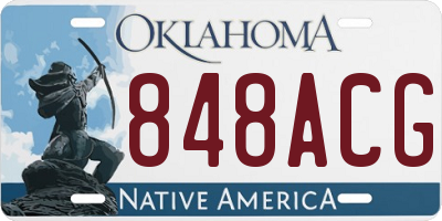 OK license plate 848ACG