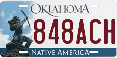 OK license plate 848ACH
