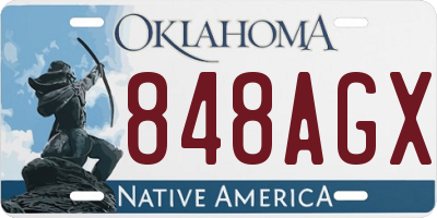 OK license plate 848AGX