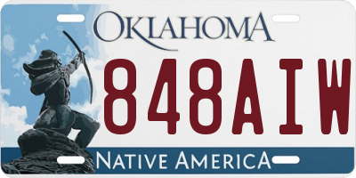 OK license plate 848AIW